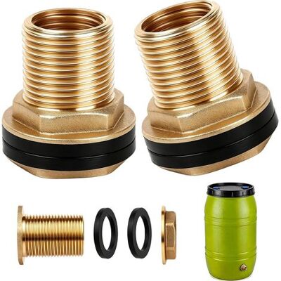 OEM Conector De Latón Para Sistema De Recolección De Agua De Lluvia, Conexión Para Tanque, Rosca Hembra De 1/2" X Rosca Macho De 3/4", Con 4 Juntas, Compatible Con Grifos, Tanques Y Barriles. OEM Conector De Latón Para Sistema De Recolección De Agua De Lluvia, Conexión Para Tanque, Rosca Hembra De 1/2" X Rosca Macho De 3/4", Con 4 Juntas, Compatible Con Grifos, Tanques Y Barriles.