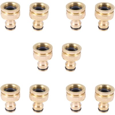 OEM Paquete De 10 Adaptadores De Latón Para Grifos De Manguera De Jardín, Con Rosca Hembra De 1/2 Pulgada. OEM Paquete De 10 Adaptadores De Latón Para Grifos De Manguera De Jardín, Con Rosca Hembra De 1/2 Pulgada.