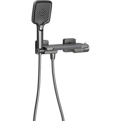 TREETALK Rubinetto Per Vasca A Cascata, Miscelatore Per Vasca Con Doccia, Rubinetto Per Vasca A Parete, Ottone, Grigio TREETALK Rubinetto Per Vasca A Cascata, Miscelatore Per Vasca Con Doccia, Rubinetto Per Vasca A Parete, Ottone, Grigio