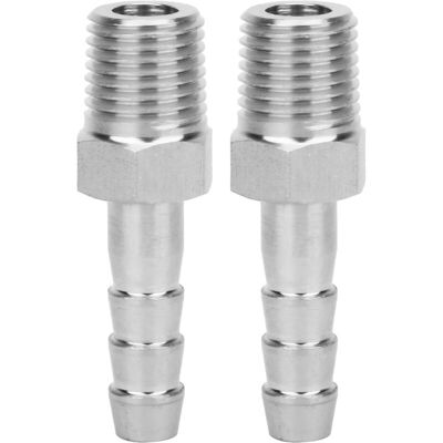 OEM Conector Macho De Rosca Bspt De Acero Inoxidable De 1/4 De Pulgada, 2 Piezas, Junta Dentada, Acoplamiento Rápido Para Manguera (bspt1/4-8mm) -crezuo OEM Conector Macho De Rosca Bspt De Acero Inoxidable De 1/4 De Pulgada, 2 Piezas, Junta Dentada, Acoplamiento Rápido Para Manguera (bspt1/4-8mm) -crezuo