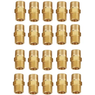 OEM 20 Piezas De Racor De Tubería Con Rosca Hexagonal De 1/8 Bsp A 1/8 Bsp, Conector De Grifo De Latón -crezuo OEM 20 Piezas De Racor De Tubería Con Rosca Hexagonal De 1/8 Bsp A 1/8 Bsp, Conector De Grifo De Latón -crezuo