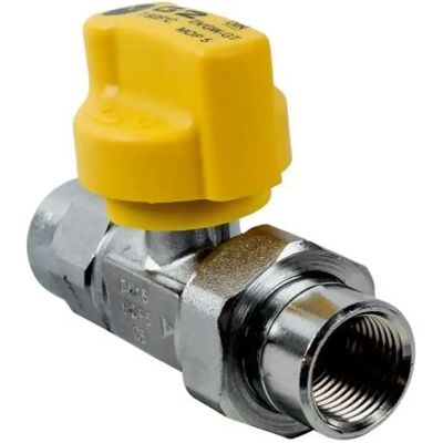 Wolf Llave De Paso De Gas Forma Recta Rp1/2 Con Seguridad Térmica, Cromada, 2011012 Wolf Llave De Paso De Gas Forma Recta Rp1/2 Con Seguridad Térmica, Cromada, 2011012