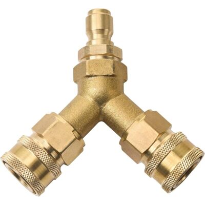 OEM Conector En T Para Hidrolavadora, Acoplamiento Divisor, Conexión Rápida Para Dos Pistolas Pulverizadoras A Una Hidrolavadora, Conexión De 3/8 De Pulgada -crezuo OEM Conector En T Para Hidrolavadora, Acoplamiento Divisor, Conexión Rápida Para Dos Pistolas Pulverizadoras A Una Hidrolavadora, Conexión De 3/8 De Pulgada -crezuo