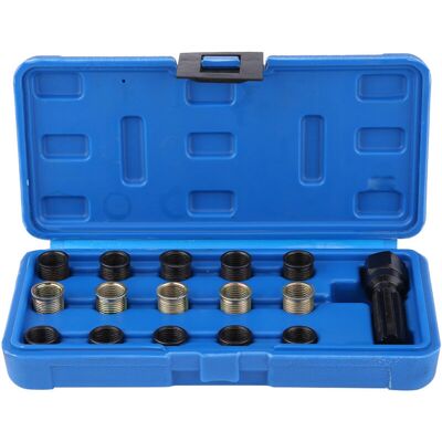 OEM Kit De Herramientas De 16 Piezas Para Reparación De Roscas De Bujías, Tamaño De Rosca M14 X 1,25 Mm, Tamaño De Macho M16 X 1,25 Mm, Con Estuche Portátil -crezuo OEM Kit De Herramientas De 16 Piezas Para Reparación De Roscas De Bujías, Tamaño De Rosca M14 X 1,25 Mm, Tamaño De Macho M16 X 1,25 Mm, Con Estuche Portátil -crezuo