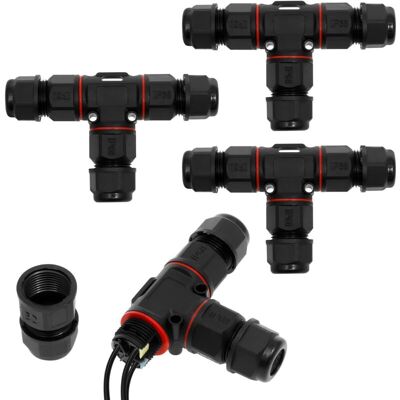 OEM Juego De 4 Conectores De Cable Para Cajas De Empalme Impermeables Ip68, De 8 A 12 Mm De Diámetro, Con Manguito De Cable En Forma De T Para Aplicaciones En Jardín, Exteriores, Suelo Y Techo OEM Juego De 4 Conectores De Cable Para Cajas De Empalme Impermeables Ip68, De 8 A 12 Mm De Diámetro, Con Manguito De Cable En Forma De T Para Aplicaciones En Jardín, Exteriores, Suelo Y Techo