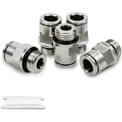 OEM Piezas De Tubo De 8 Mm De Diámetro Exterior X Rosca Macho Bsp De 1/4' Con Junta Tórica, Accesorio Neumático De Bloqueo Por Presión Recto De Latón Niquelado OEM Piezas De Tubo De 8 Mm De Diámetro Exterior X Rosca Macho Bsp De 1/4' Con Junta Tórica, Accesorio Neumático De Bloqueo Por Presión Recto De Latón Niquelado