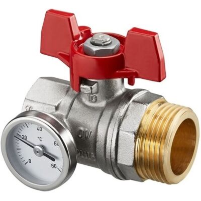Oventrop - Toque Tourn. Esfera., Sello Plano, Manija Roja Dn25 1 Fx1 M Oventrop - Toque Tourn. Esfera., Sello Plano, Manija Roja Dn25 1 Fx1 M