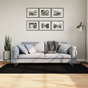 Vidaxl - Alfombra De Pelo Corto Suave Lavable Huarte Negro 100x200 Cm Vidaxl - Alfombra De Pelo Corto Suave Lavable Huarte Negro 100x200 Cm