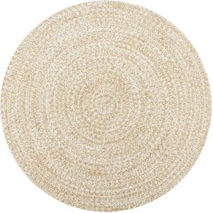 Alfombra De Yute Tejida A Mano Blanco Y Natural 120 Cm Vidaxl Alfombra De Yute Tejida A Mano Blanco Y Natural 120 Cm Vidaxl