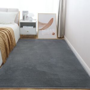 Jn.songs - Alfombras Dormitorio, Alfombra Para Sala Suave Pila Corta Antideslizante Para Dormitorio, Oficina, Pasillo Gris Oscuro - 80x160cm Jn.songs - Alfombras Dormitorio, Alfombra Para Sala Suave Pila Corta Antideslizante Para Dormitorio, Oficina, Pasillo Gris Oscuro - 80x160cm