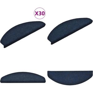VIDAXL Felpudos Autoadhesivos Para Escaleras, 30 Unidades, 65 X 21 X 4 Cm, Color Azul Marino, Semicirculares, Grandes - Tapetes Para Escaleras - Alfombra Antideslizante VIDAXL Felpudos Autoadhesivos Para Escaleras, 30 Unidades, 65 X 21 X 4 Cm, Color Azul Marino, Semicirculares, Grandes - Tapetes Para Escaleras - Alfombra Antideslizante