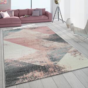 Paco Home - Alfombra De Salón Pelo Corto Colorida Abstracta Diseño Geométrico Colores Pastel 80x150 Cm Paco Home - Alfombra De Salón Pelo Corto Colorida Abstracta Diseño Geométrico Colores Pastel 80x150 Cm