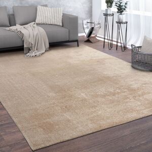Alfombra, Suave Alfombra De Pelo Corto Para Salón, Supersuave, Lavable, Beige Ø 160 Cm Redondo - Paco Home Alfombra, Suave Alfombra De Pelo Corto Para Salón, Supersuave, Lavable, Beige Ø 160 Cm Redondo - Paco Home