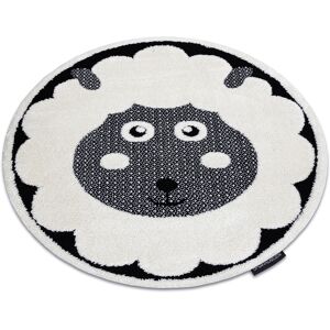 Rugsx - Alfombra Infantil Moderna Joy Circulo Sheep, Oveja Para Niños - Estructura Dos Niveles De Vellón Crema / Negro Grey Circulo 120 Cm Rugsx - Alfombra Infantil Moderna Joy Circulo Sheep, Oveja Para Niños - Estructura Dos Niveles De Vellón Crema / Negro Grey Circulo 120 Cm