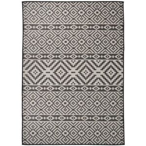 vidaXL Alfombra exterior a rayas negras 120x170 cm - Alfombra de jardín vidaXL Alfombra exterior a rayas negras 120x170 cm - Alfombra de jardín