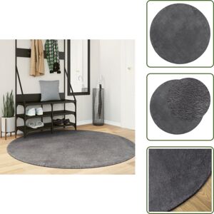 Alfombra Para Salón - Vidaxl Alfombra De Pelo Corto Suave Lavable Huarte Antracita Ø 160 Cm - Alfombra Para Dormitorio Alfombra Para Salón - Vidaxl Alfombra De Pelo Corto Suave Lavable Huarte Antracita Ø 160 Cm - Alfombra Para Dormitorio