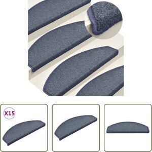 Vidaxl Alfombras Para Peldaños - Felpudos Para Escaleras 15 Uds 65x24x4 Cm Gris Oscuro Y Azul Semicircular Grande Vidaxl Alfombras Para Peldaños - Felpudos Para Escaleras 15 Uds 65x24x4 Cm Gris Oscuro Y Azul Semicircular Grande