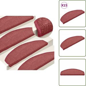 VIDAXL The Living Store Felpudos Para Escaleras 15 Unidades 65x24x4 Cm Burdeos Semicirculares Grandes - Alfombra Anti Resbalón VIDAXL The Living Store Felpudos Para Escaleras 15 Unidades 65x24x4 Cm Burdeos Semicirculares Grandes - Alfombra Anti Resbalón