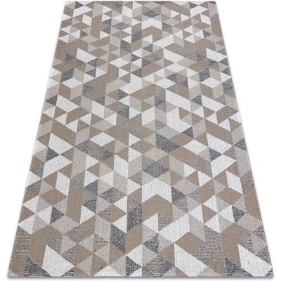 Rugsx - Alfombra Casa Eco Sisal Boho Triangulos 2816 Crema / Taupe, Alfombra Reciclada Beige 153x220 Cm Rugsx - Alfombra Casa Eco Sisal Boho Triangulos 2816 Crema / Taupe, Alfombra Reciclada Beige 153x220 Cm