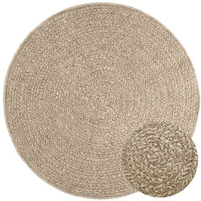 Alfombra zizur aspecto yute interior/exterior beige ø 120 cm Vidaxl 9760 Alfombra zizur aspecto yute interior/exterior beige ø 120 cm Vidaxl 9760