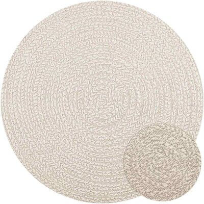 Alfombra Zizur Aspecto Yute Interior/exterior Crema Ø 120 Cm Vidaxl Alfombra Zizur Aspecto Yute Interior/exterior Crema Ø 120 Cm Vidaxl