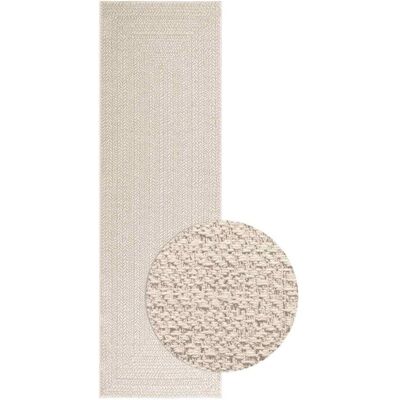 Vidaxl - Alfombra Zizur Apariencia Yute Interior Exterior Crema 80x250cm Vidaxl - Alfombra Zizur Apariencia Yute Interior Exterior Crema 80x250cm