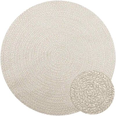vidaXL Alfombra Zizur aspecto yute interior/exterior - Ø 160cm vidaXL Alfombra Zizur aspecto yute interior/exterior - Ø 160cm