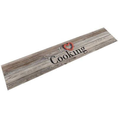 Vidaxl - Alfombra De Cocina Lavable Terciopelo Cooking Gris 60x300 Cm Vidaxl - Alfombra De Cocina Lavable Terciopelo Cooking Gris 60x300 Cm