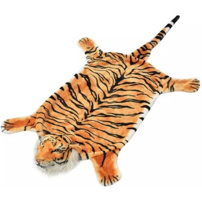 DÉCOSHOP26 Alfombra De Felpa Con Forma De Tigre 144 Cm Marrón Dec024171 DÉCOSHOP26 Alfombra De Felpa Con Forma De Tigre 144 Cm Marrón Dec024171