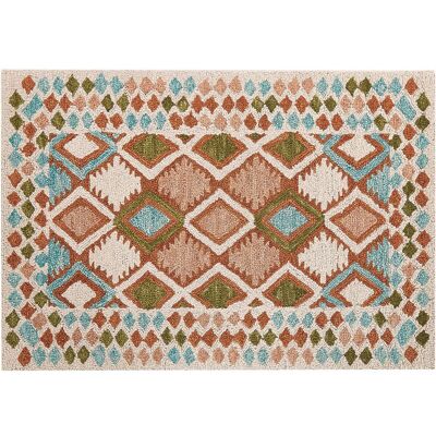 Alfombra de Lana - Patrón Geométrico Multicolor - 160x230cm Alfombra de Lana - Patrón Geométrico Multicolor - 160x230cm