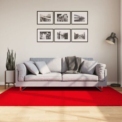 Vidaxl - Alfombra De Pelo Corto Suave Lavable Huarte Rojo 140x200 Cm Vidaxl - Alfombra De Pelo Corto Suave Lavable Huarte Rojo 140x200 Cm