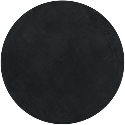 Vidaxl - Alfombra De Pelo Corto Suave Lavable Huarte Negro Ø 100 Cm Vidaxl - Alfombra De Pelo Corto Suave Lavable Huarte Negro Ø 100 Cm