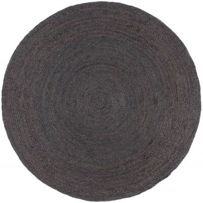 Alfombra De Yute Tejida A Mano Redonda Gris Oscuro 210 Cm Vidaxl Alfombra De Yute Tejida A Mano Redonda Gris Oscuro 210 Cm Vidaxl