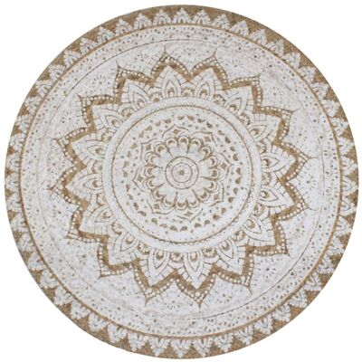 Décoshop26 - Alfombra De Yute Trenzada Estampada 150 Cm Redonda Dec023928 Décoshop26 - Alfombra De Yute Trenzada Estampada 150 Cm Redonda Dec023928