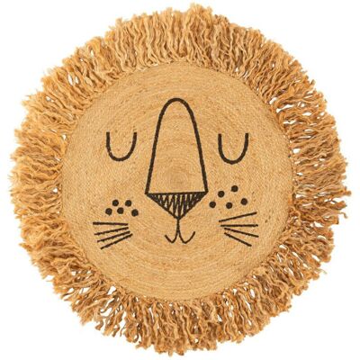 ATMOSPHERA Alfombra Infantil De Yute Con Forma De León, 90 Cm ATMOSPHERA Alfombra Infantil De Yute Con Forma De León, 90 Cm