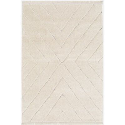 SWEEEK Alfombra Interior Con Ligeros Relieves Crema SWEEEK Alfombra Interior Con Ligeros Relieves Crema