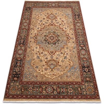 RUGSX Alfombra Keshan Franjas, Rosetón Oriental 7519/53555 Beige / Azul Oscuro Beige 300x380 Cm RUGSX Alfombra Keshan Franjas, Rosetón Oriental 7519/53555 Beige / Azul Oscuro Beige 300x380 Cm