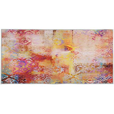 BELIANI Alfombra De Pelo Corto 80 X 150 Cm Con Patrón Abstracto Multicolor Isparta BELIANI Alfombra De Pelo Corto 80 X 150 Cm Con Patrón Abstracto Multicolor Isparta