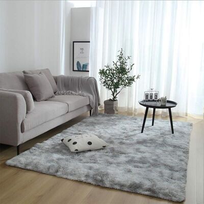OEM Alfombra Peluda Para Sala De Estar, Alfombra Para Dormitorio, Alfombra Moderna Para Interiores Y Cómoda Para El Hogar (gris Y Blanco, 120 X 160 Cm) OEM Alfombra Peluda Para Sala De Estar, Alfombra Para Dormitorio, Alfombra Moderna Para Interiores Y Cómoda Para El Hogar (gris Y Blanco, 120 X 160 Cm)