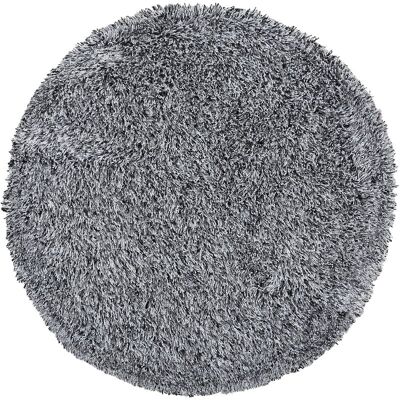 Alfombra redonda de pelo largo Beliani 140cm Blanco y Negro Alfombra redonda de pelo largo Beliani 140cm Blanco y Negro