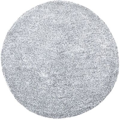 Alfombra Redonda Moderna Gris Melange Shaggy 140cm - Alfombra Alfombra Redonda Moderna Gris Melange Shaggy 140cm - Alfombra