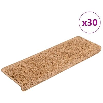 Vidaxl - Alfombrillas Para Escaleras 30 Unidades 65x21x4 Cm Beige Borde Rectangular Vidaxl - Alfombrillas Para Escaleras 30 Unidades 65x21x4 Cm Beige Borde Rectangular