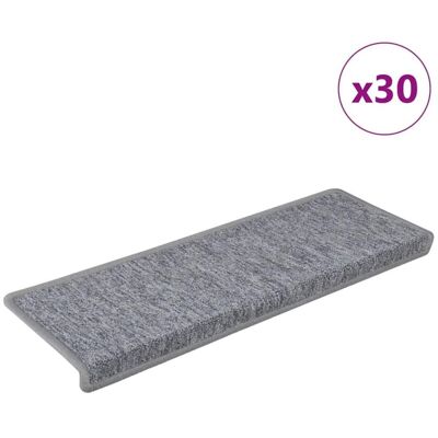 Alfombrillas Para Escaleras 30 Unidades 65x21x4 Cm Gris Claro Borde Rectangular Vidaxl Alfombrillas Para Escaleras 30 Unidades 65x21x4 Cm Gris Claro Borde Rectangular Vidaxl