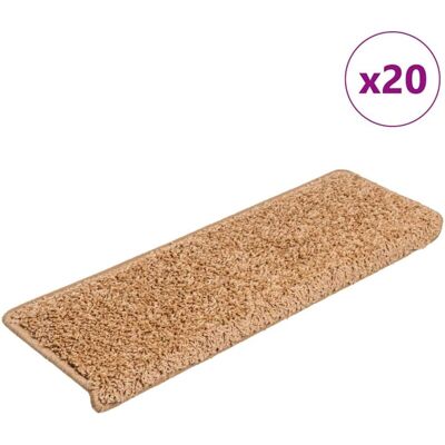 Alfombrillas Para Escaleras 20 Unidades 65x21x4 Cm Beige Borde Rectangular Vidaxl Alfombrillas Para Escaleras 20 Unidades 65x21x4 Cm Beige Borde Rectangular Vidaxl
