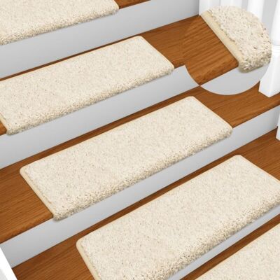 Alfombrillas Para Escaleras 15 Unidades 65x21x4 Cm Blanco Borde Rectangular Vidaxl Alfombrillas Para Escaleras 15 Unidades 65x21x4 Cm Blanco Borde Rectangular Vidaxl