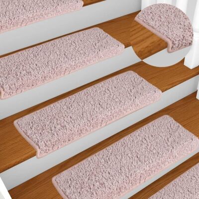 Vidaxl - Alfombrillas Para Escaleras 15 Unidades 65x21x4 Cm Rosa Claro Borde Rectangular Vidaxl - Alfombrillas Para Escaleras 15 Unidades 65x21x4 Cm Rosa Claro Borde Rectangular
