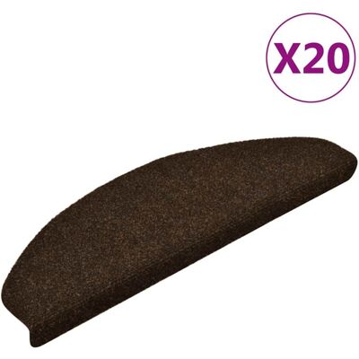 Vidaxl - Felpudos Autoadhesivos Para Escaleras, 20 Unidades, 65 X 21 X 4 Cm, Color Marrón, Semicirculares, Grandes Vidaxl - Felpudos Autoadhesivos Para Escaleras, 20 Unidades, 65 X 21 X 4 Cm, Color Marrón, Semicirculares, Grandes