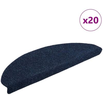 Vidaxl - Felpudos Autoadhesivos Para Escaleras, 20 Unidades, 65 X 21 X 4 Cm, Color Azul Marino, Semicirculares, Grandes Vidaxl - Felpudos Autoadhesivos Para Escaleras, 20 Unidades, 65 X 21 X 4 Cm, Color Azul Marino, Semicirculares, Grandes