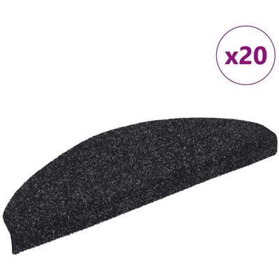 Vidaxl - Felpudos Autoadhesivos Para Escaleras, 20 Unidades, 65 X 21 X 4 Cm, Negros, Semicirculares, Grandes Vidaxl - Felpudos Autoadhesivos Para Escaleras, 20 Unidades, 65 X 21 X 4 Cm, Negros, Semicirculares, Grandes
