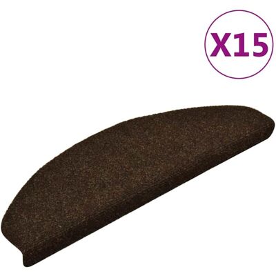 Felpudos Autoadhesivos Para Escaleras, 15 Unidades, 65 X 21 X 4 Cm, Marrón, Semicirculares, Grandes Vidaxl Felpudos Autoadhesivos Para Escaleras, 15 Unidades, 65 X 21 X 4 Cm, Marrón, Semicirculares, Grandes Vidaxl